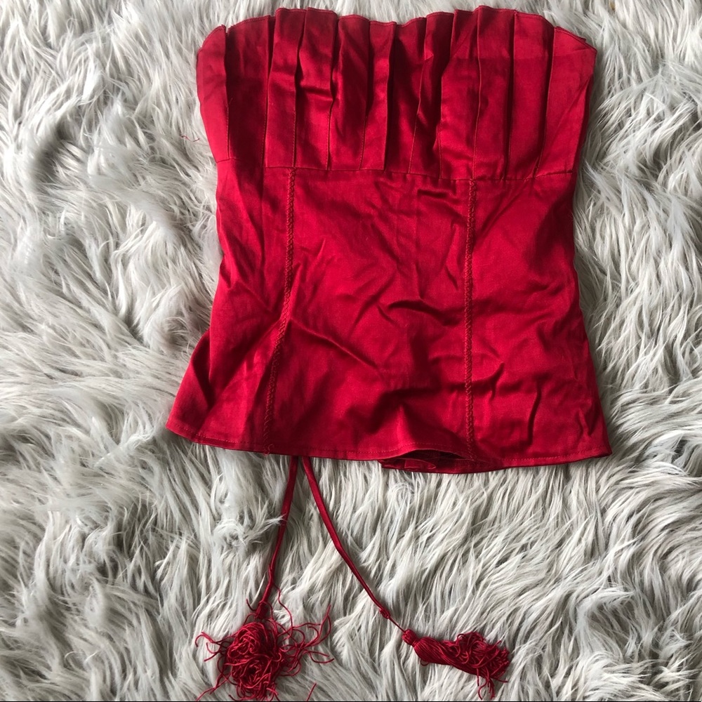 Bebe Corset side zipper Red